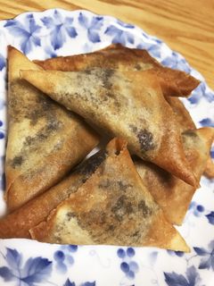 パリパリの和スイーツ☆あんこの三角春巻き-レシピのメイン写真