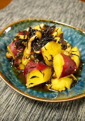 痛風対策！サツマイモとひじきの煮もの-レシピのメイン写真
