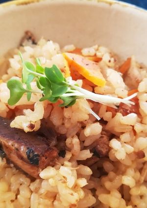 混ぜて炊くだけ♪鰯の簡単炊き込みご飯!-レシピのメイン写真