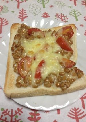 朝から健康♪洋風納豆トースト-レシピのメイン写真