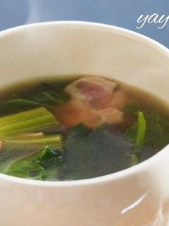 セロリの葉とベーコンのコンソメスープ-レシピのメイン写真