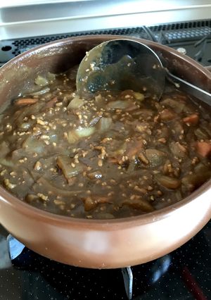 りんごの甘さで甘口に？りんご消費カレー-レシピのメイン写真