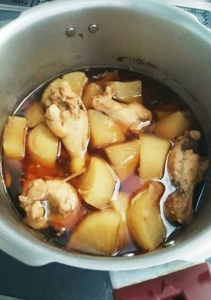 圧力鍋で鶏手羽元大根-レシピのメイン写真