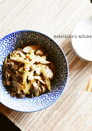新ごぼうと豚肉の山椒風味炒め-レシピのメイン写真
