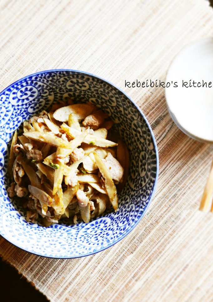 新ごぼうと豚肉の山椒風味炒め-レシピのメイン写真