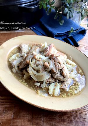 豚バラ肉の粒マスタード煮-レシピのメイン写真