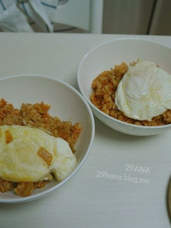 「韓国料理」キムチチャーハン-レシピのメイン写真