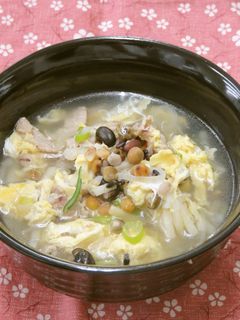 雑穀入りあったかたまごスープ-レシピのメイン写真