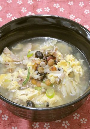 雑穀入りあったかたまごスープ-レシピのメイン写真