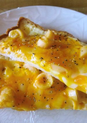 レンジで２分♪チーたまパン-レシピのメイン写真