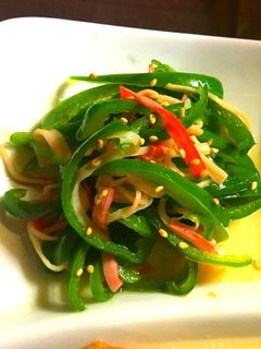 麺つゆで簡単☆ピーマンとカニカマの和え物-レシピのメイン写真