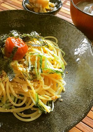 簡単！ランチ◎ツナと水菜の和風のパスタ-レシピのメイン写真