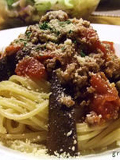 なすと挽き肉のトマトベースパスタ♪-レシピのメイン写真