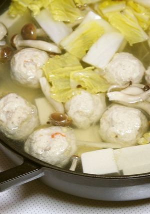 鶏えび団子のヘルシー満腹お鍋-レシピのメイン写真