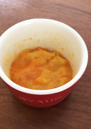 トマトみかんジュースとさつま芋(離乳食)-レシピのメイン写真