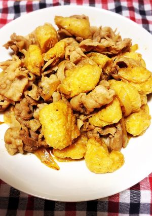 簡単♡豚肉と油揚の炒め物-レシピのメイン写真