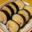 かにかまと炒り卵の太巻き 恵方巻きにも