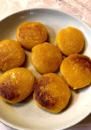 カボチャと片栗粉の焼き団子-レシピのメイン写真