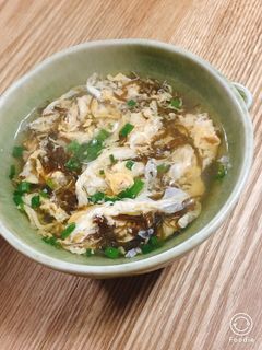 簡単!もずく酢で卵スープ♡-レシピのメイン写真