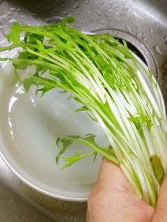 水菜の洗い方♡(❊´︶`❊)。۞·:-レシピのメイン写真