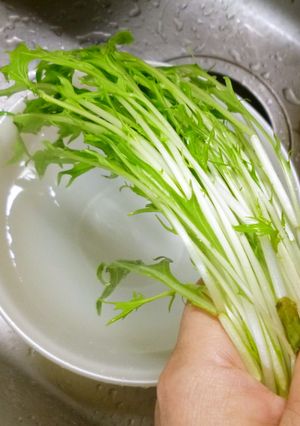水菜の洗い方♡(❊´︶`❊)。۞·:-レシピのメイン写真