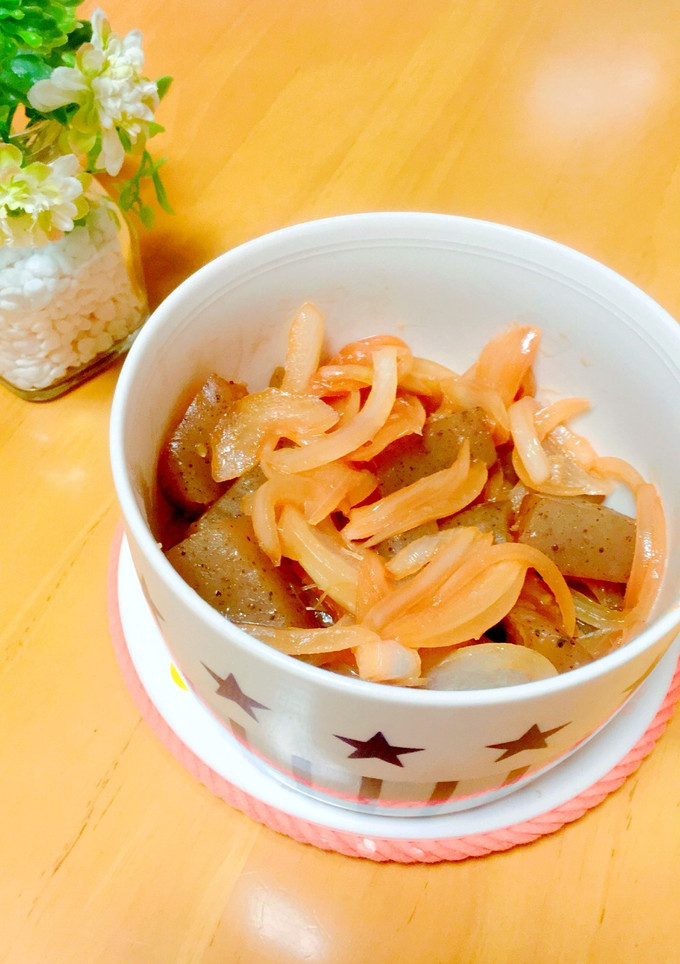 こんにゃくと玉ねぎの生姜炒め-レシピのメイン写真