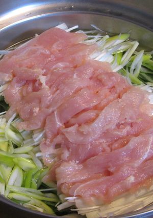 たっぷり!白ねぎと鶏ささみのしゃぶしゃぶ-レシピのメイン写真