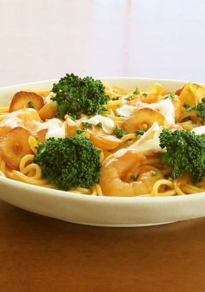 海老とブロッコリーのトマトクリームパスタ-レシピのメイン写真