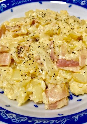 短時間で！カルボナーラ風リゾット-レシピのメイン写真
