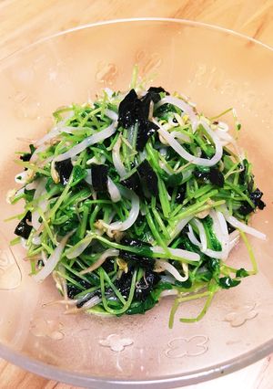 豆苗とモヤシと焼き海苔のナムル-レシピのメイン写真
