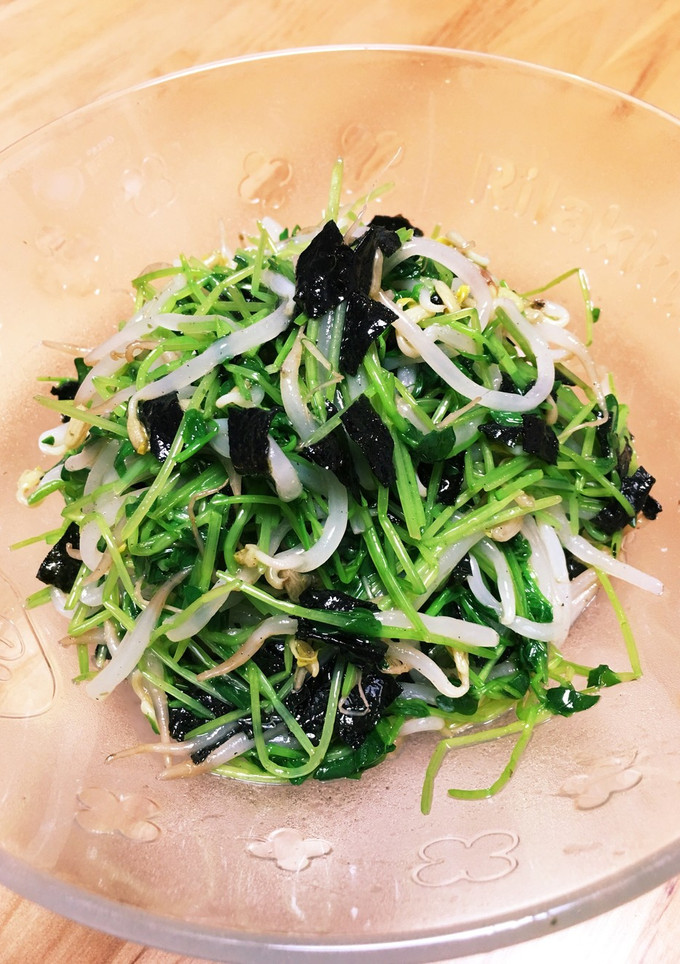 豆苗とモヤシと焼き海苔のナムル-レシピのメイン写真