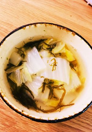 時短★白菜ともずくのさっぱりスープ-レシピのメイン写真
