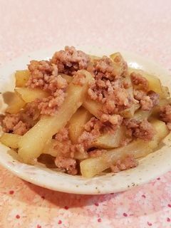 ひき肉とジャガイモの炒め物♪-レシピのメイン写真