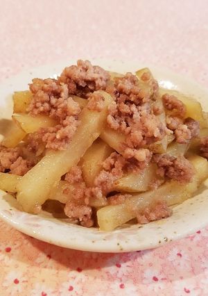 ひき肉とジャガイモの炒め物♪-レシピのメイン写真