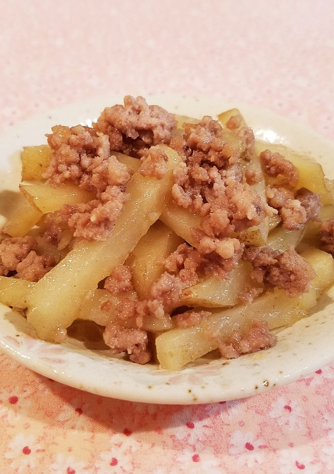 ひき肉とジャガイモの炒め物♪-レシピのメイン写真