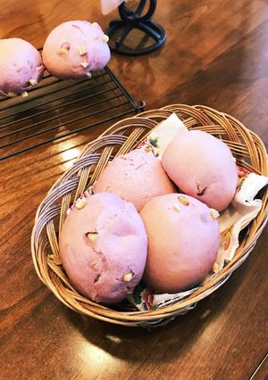 HB使用☆ほんのり紫色のさつまいもパン-レシピのメイン写真