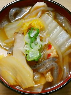 簡単❁白菜とエリンギと蒟蒻のピリ辛中華煮-レシピのメイン写真