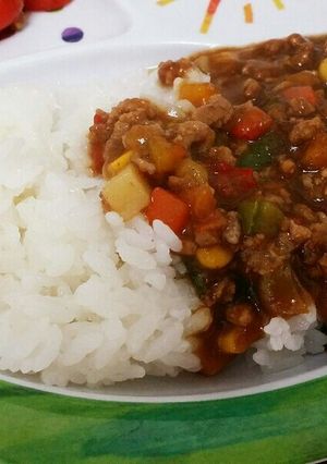 5分で完成☆ママと子供のドライカレー-レシピのメイン写真