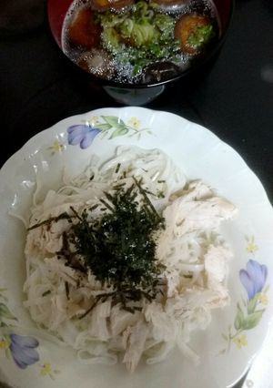 糖質０麺の蒸し鶏つけそば-レシピのメイン写真
