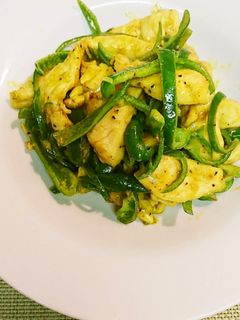 ササミとピーマンのマヨカレー炒め-レシピのメイン写真