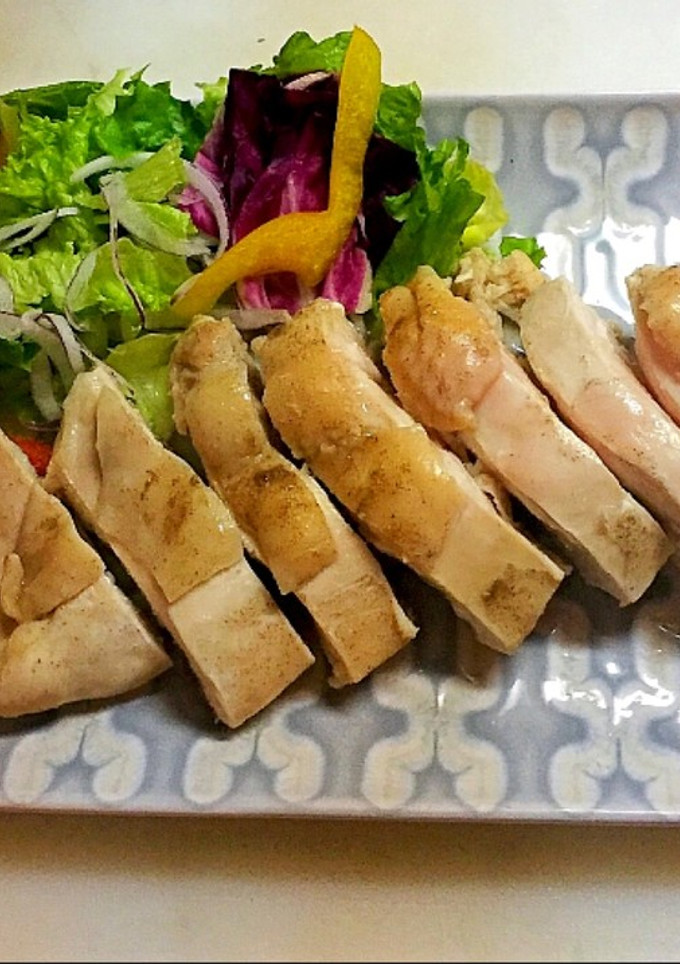 簡単 鳥胸肉の酒蒸し-レシピのメイン写真