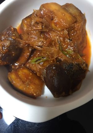 茄子とトマトジュースのにんにく醤油炒め-レシピのメイン写真