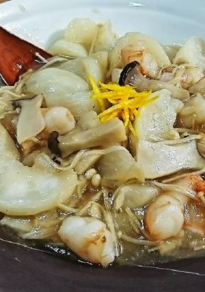 あやめ雪かぶとエリンギの海老そぼろ煮-レシピのメイン写真