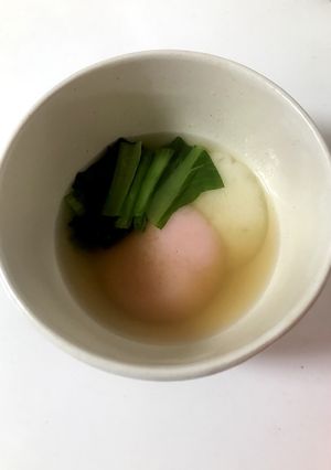 簡単に作れる小松菜の雑煮-レシピのメイン写真