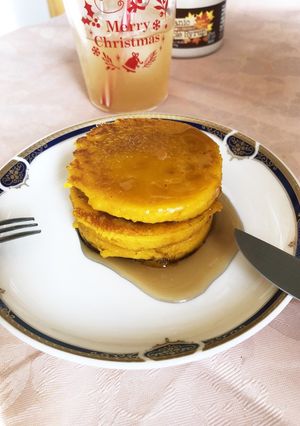 カボチャの米粉ホットケーキ-レシピのメイン写真