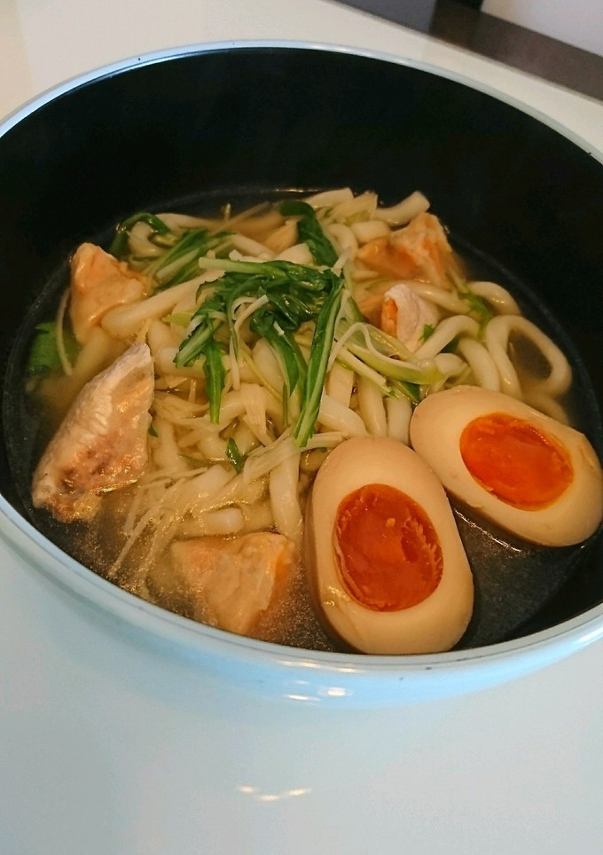 簡単☆鮭のアラでさっぱりうどん-レシピのメイン写真