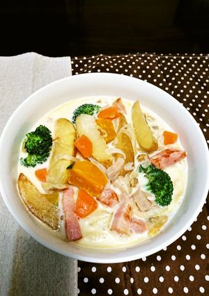 ヌードルメーカー♡クラムチャウダーうどん-レシピのメイン写真