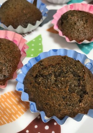 黒ゴマとココアのカップケーキ-レシピのメイン写真