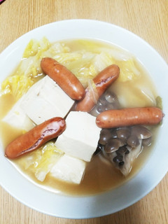白菜と豆腐とウィンナーのチキンコンソメ煮-レシピのメイン写真