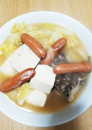白菜と豆腐とウィンナーのチキンコンソメ煮-レシピのメイン写真